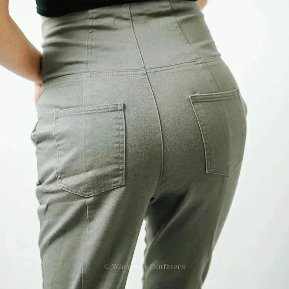 ASOS High Rise Elastic Waist Pants - Picture 7 of 9